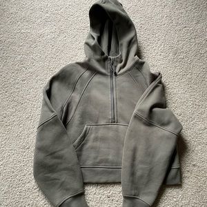 LULULEMON grey sage scuba half zip oversized